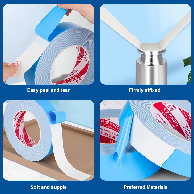 Ruban adhésif double face en mousse acrylique imperméable, éponge PE, bain continu, voiture, maison, intérieur, extérieur, décoration, haute température