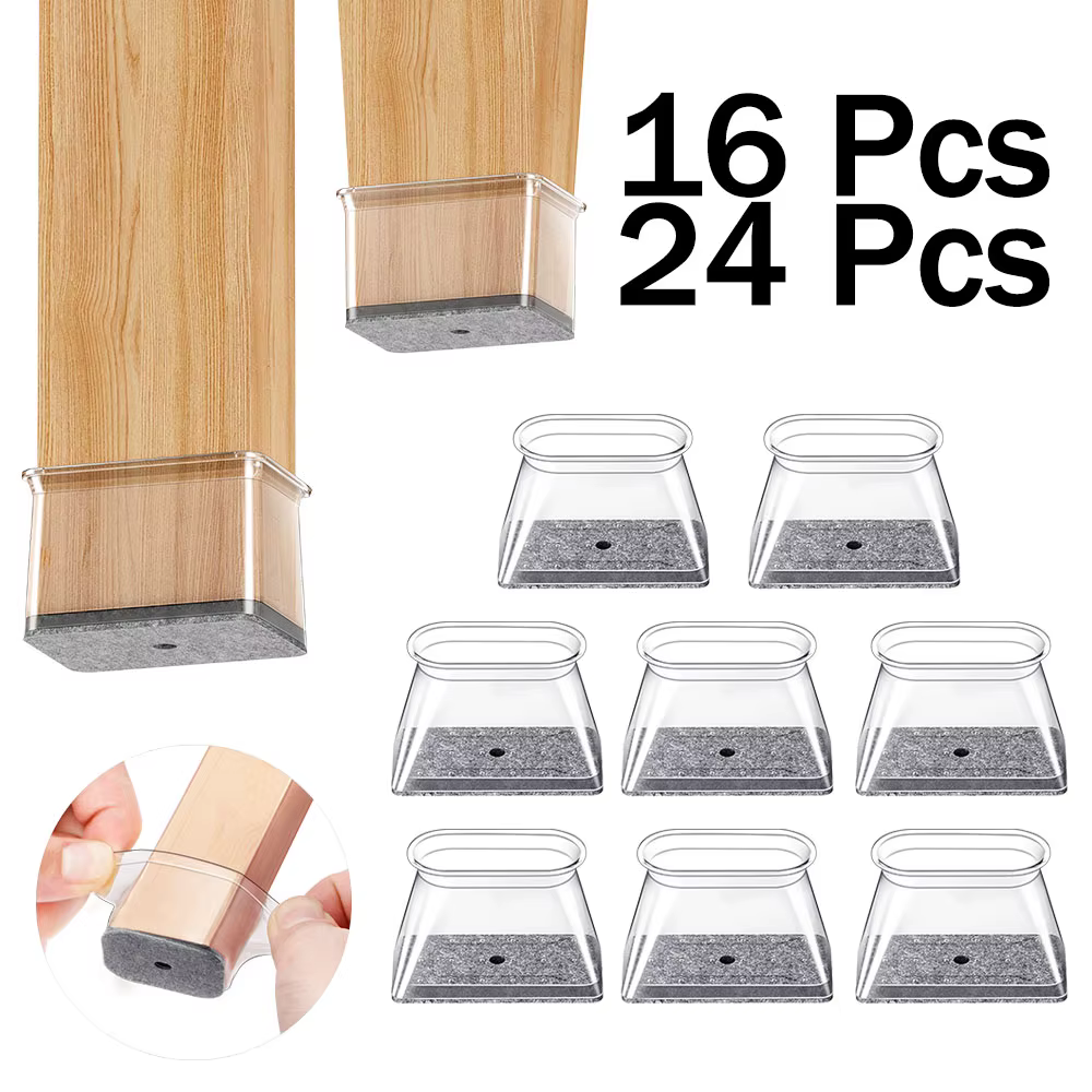 16 pièces-protecteurs de sol de jambe de chaise protecteurs