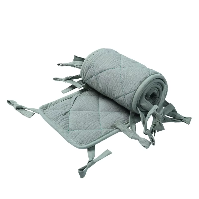 Pare-choc de berceau en coton, Protection Anti-morsure pour bébé, clôture de lit, garde-corps, Protection des dents en toute sécurité, P31B