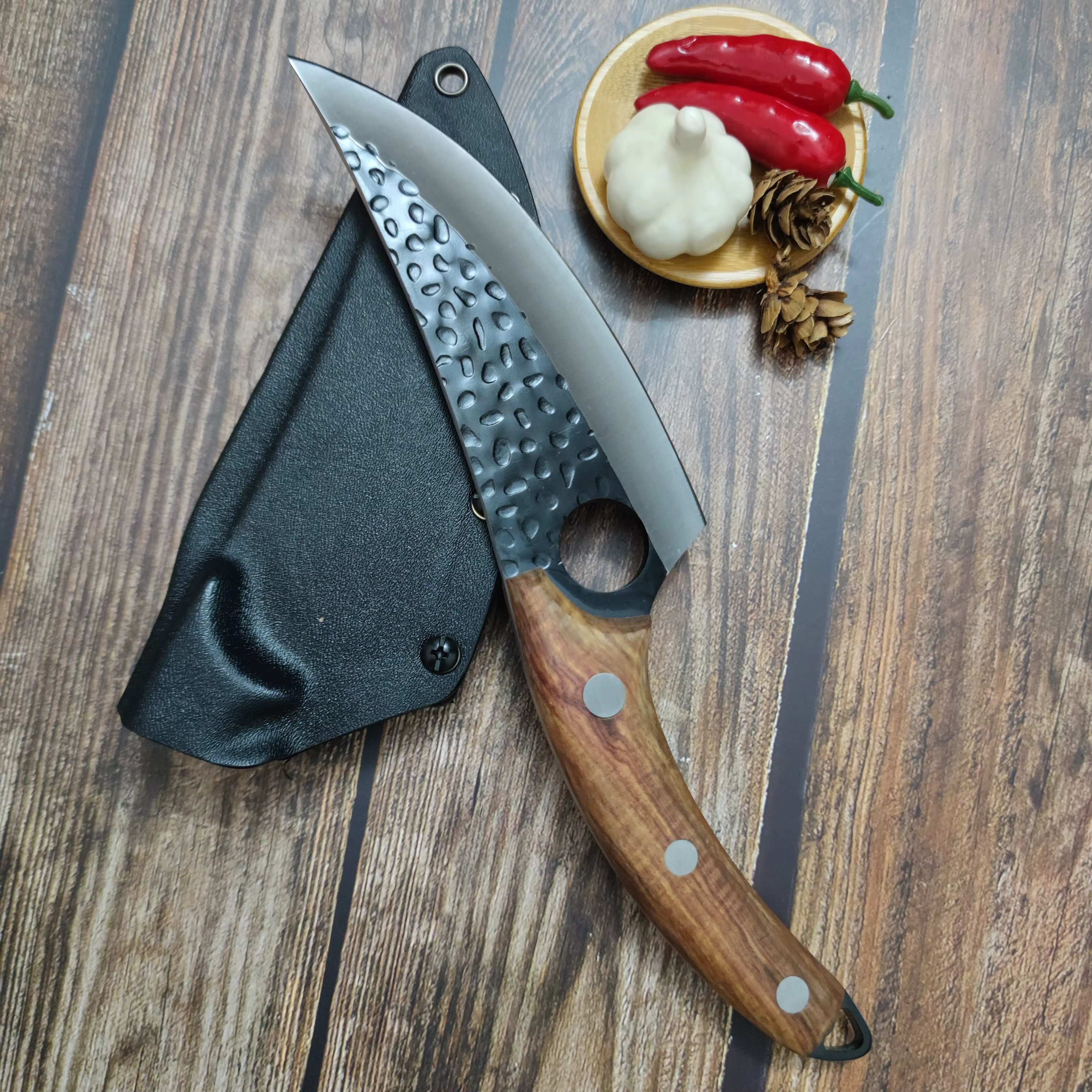 Couvercle de couteau en cuir de vache, couteau à désosser de cuisine, gaine en cuir, couteau de pêche, couteau à viande Kydex, protection de couteau de boucher en plein air