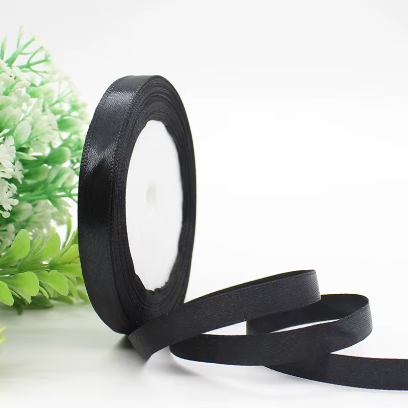 Rubans en Satin noir de 25Yards
