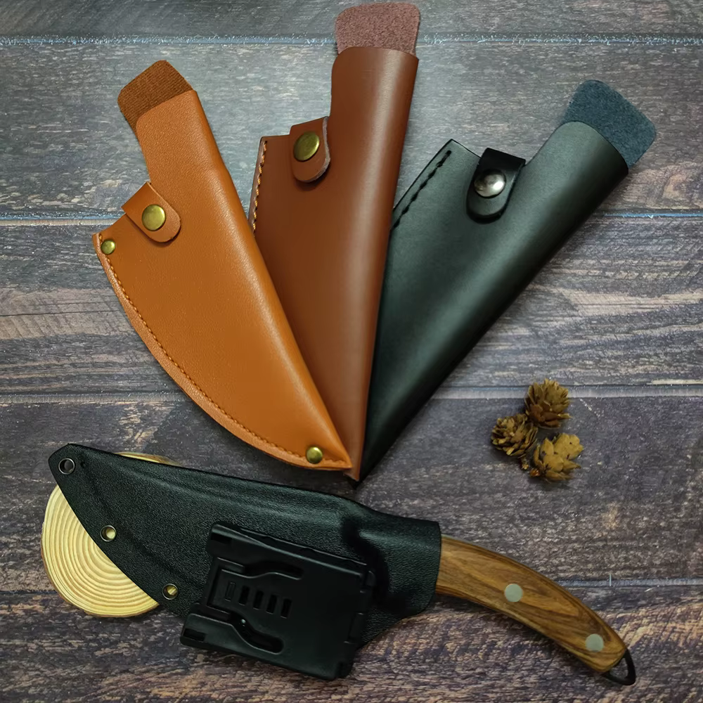 Couvercle de couteau en cuir de vache, couteau à désosser de cuisine, gaine en cuir, couteau de pêche, couteau à viande Kydex, protection de couteau de boucher en plein air