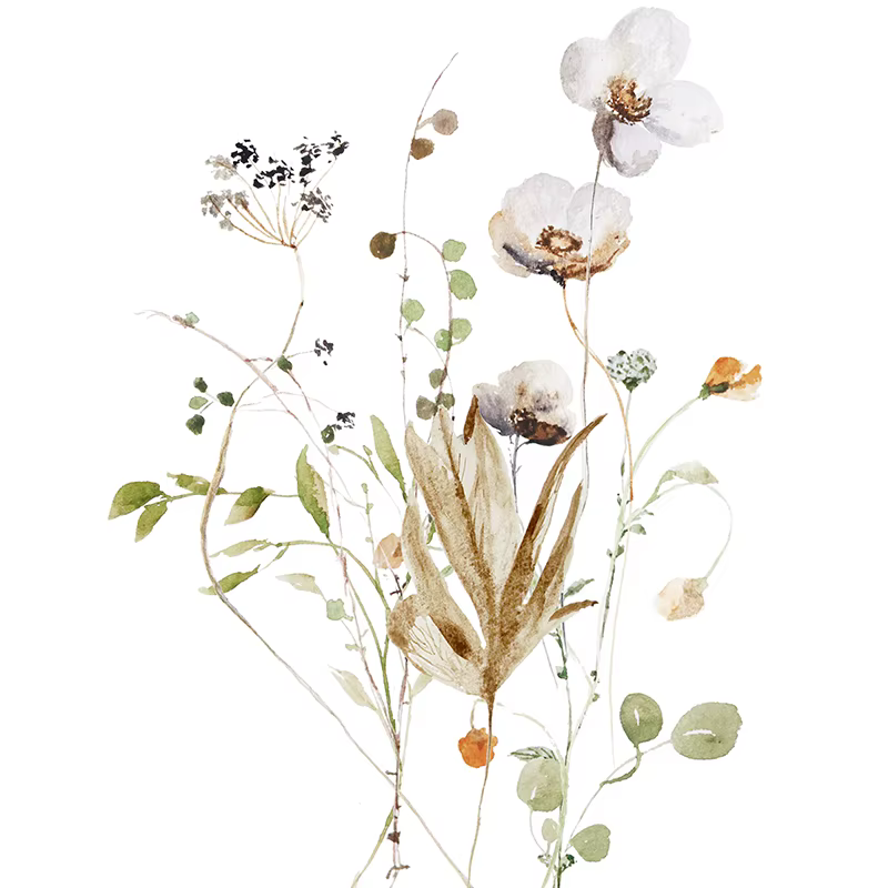 Bouquet Floral aquarelle Art peinture japonais Ikebana fleurs mur photos minimaliste affiche toile impression chambre décor à la maison