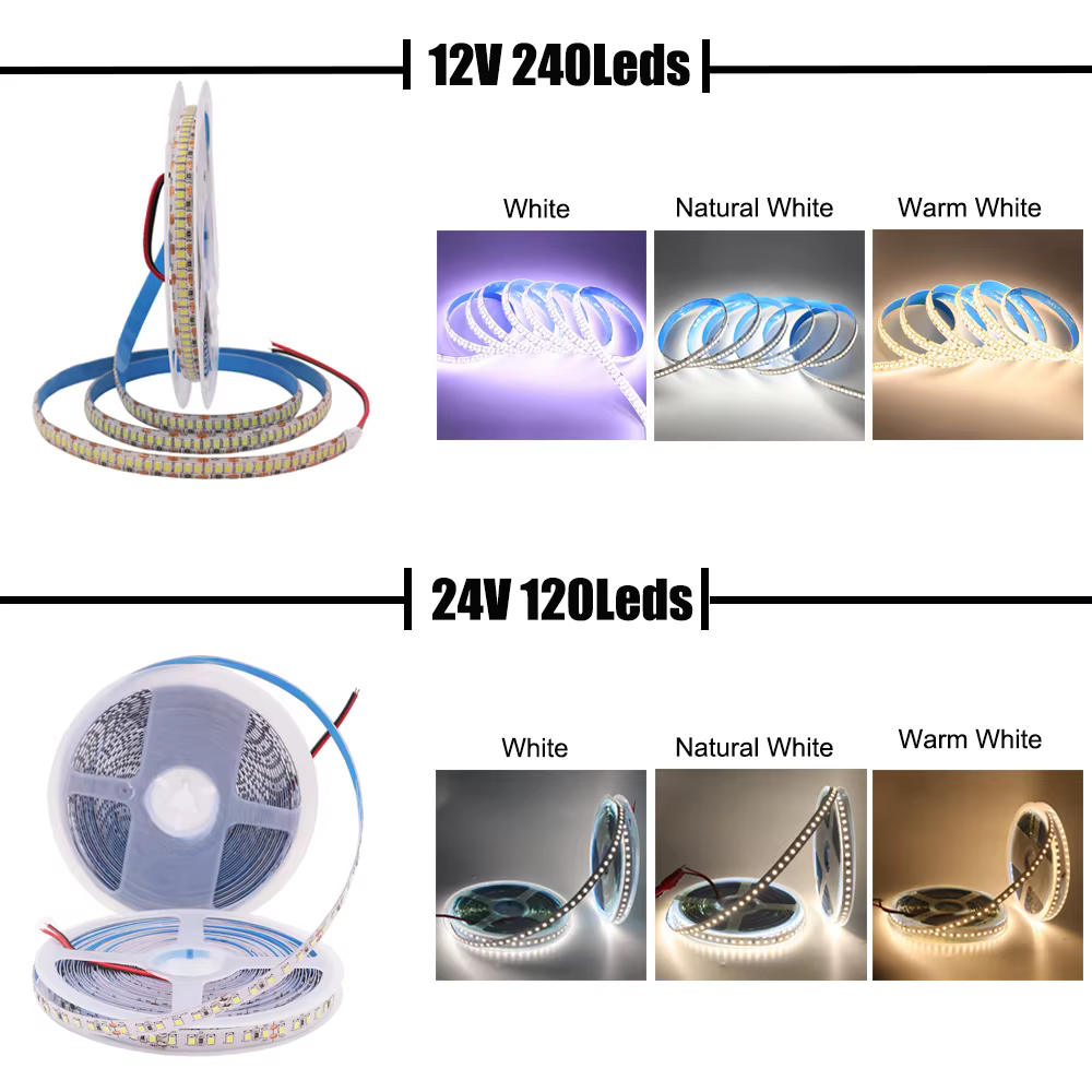 Bande LED SMD2835 12V 24V 5m 10m 15m 20m