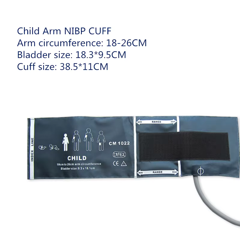 Manchette médicale de pression artérielle pour adultes, ceinture de manchette pour nourrissons et enfants, pour sphygmomanomètres, moniteur NIBP, Tube unique