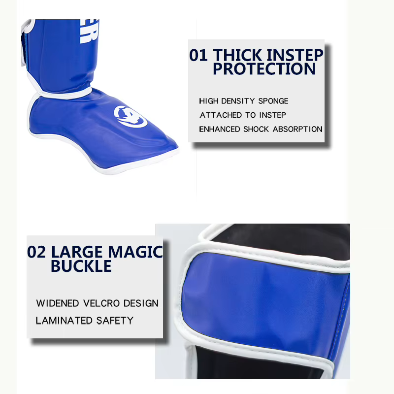 Leggings de protection en cuir PU pour la gastronomie thaïlandaise, protège-tibia, protection épaisse MMA, soutien de rinçage, logo personnalisé