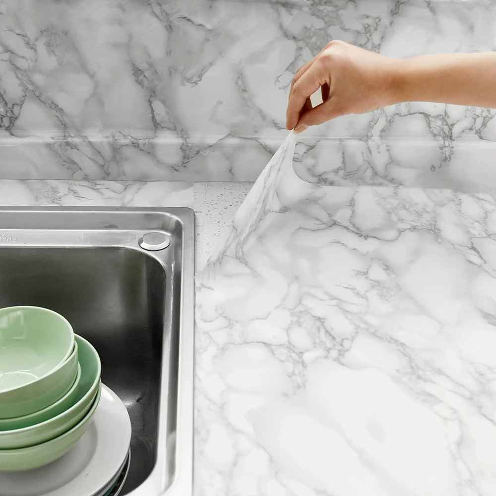 Papier peint auto-adhésif étanche pour poêle à film huileux de cuisine