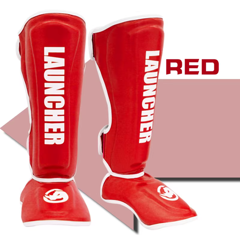 Leggings de protection en cuir PU pour la gastronomie thaïlandaise, protège-tibia, protection épaisse MMA, soutien de rinçage, logo personnalisé