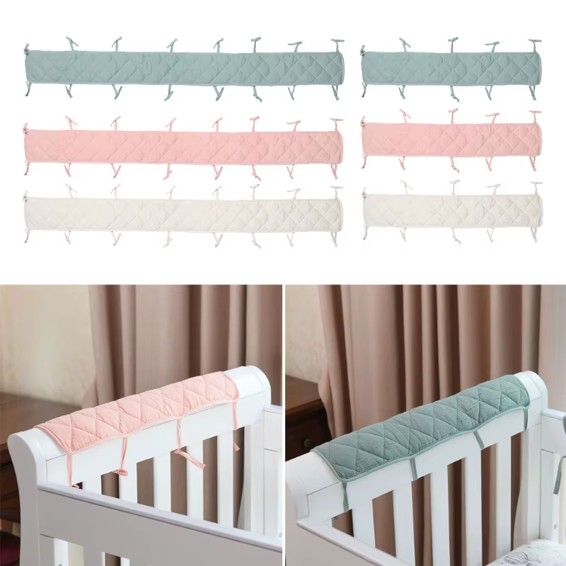 Pare-choc de berceau en coton, Protection Anti-morsure pour bébé, clôture de lit, garde-corps, Protection des dents en toute sécurité, P31B