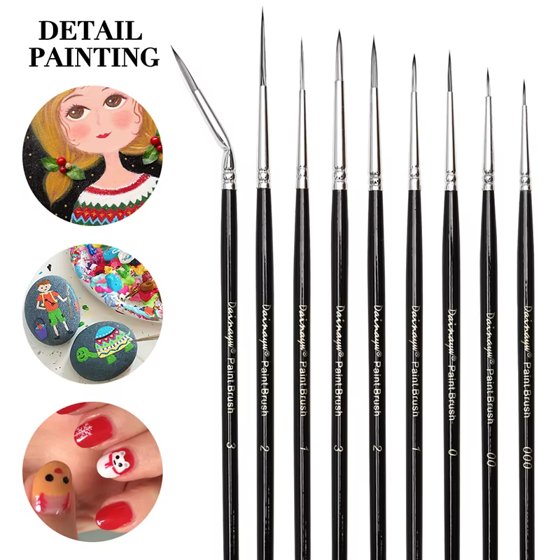 Dainayw Ensemble de pinceaux à peinture à détails fins – 9