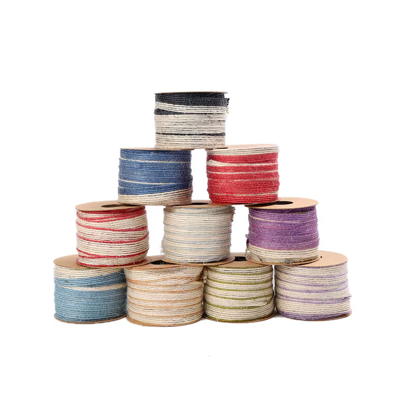 Ruban en Toile de Jute Vintage Naturelle de 5 Mètres et 10mm