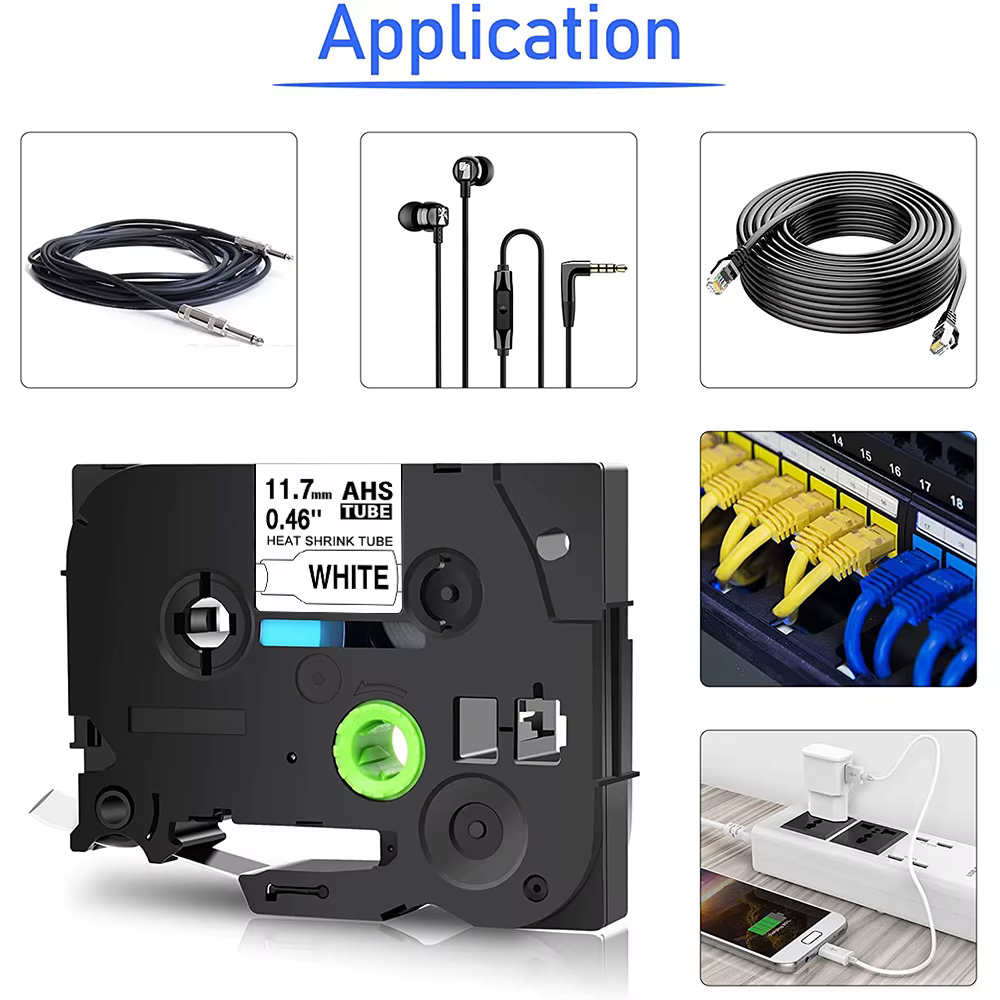 Compatible Brother Thermorétractable Tube Bande HSe-231 HSe-211 HSe-221 HSe-631 pour P-touch PT-E550W E300 E500 Execute Wcredible P900 P950W 7600