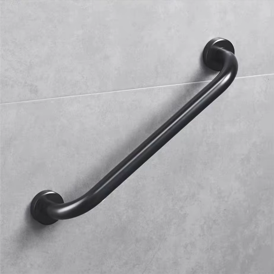 Barre d'appui antidérapante en aluminium noir/blanc pour salle de bain