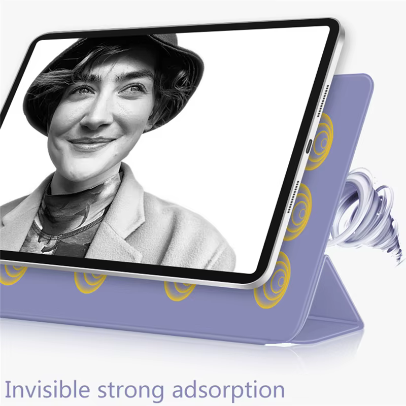 Support de tablette avec clip de protection pour iPad Pro 12.9, étui arrière magnétique Leic-fold pour iPad Air 5 Film, housse pour Pro 11 2022, 10th M2