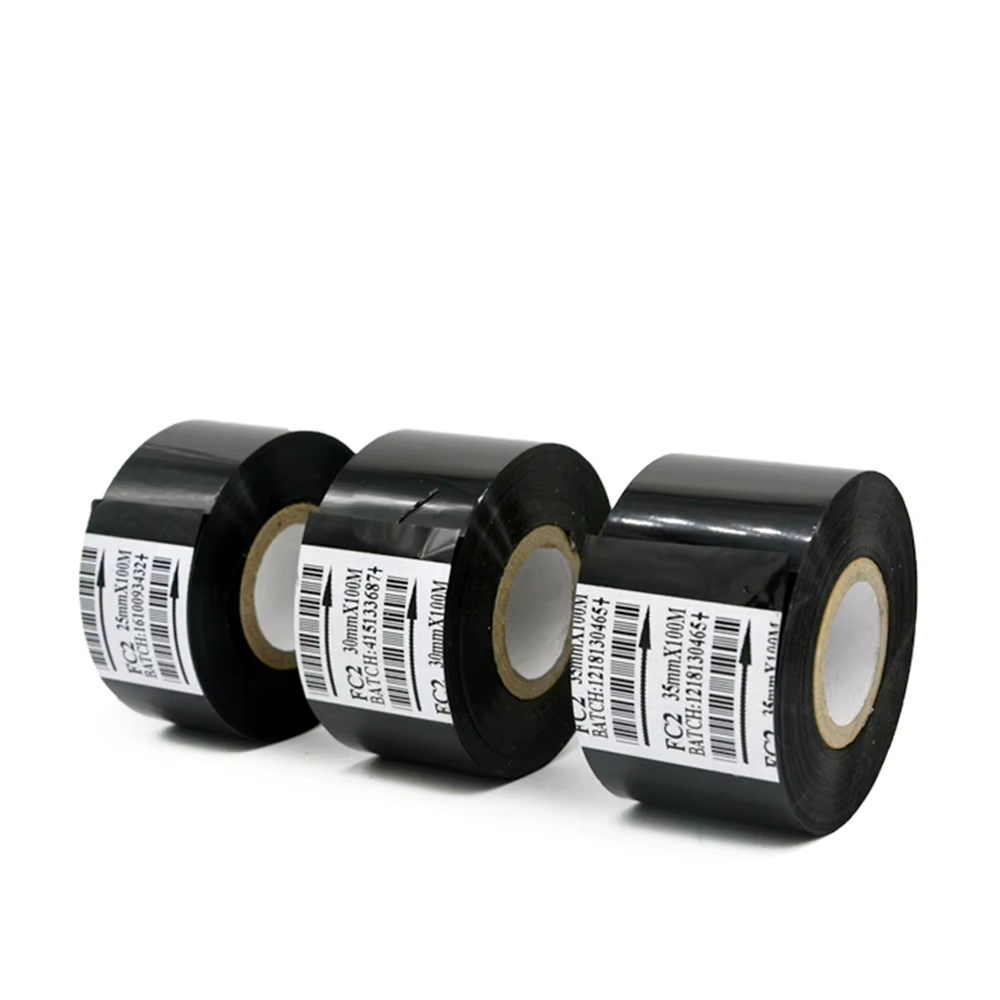 Ruban thermique de Machine d'impression de ruban 30*100m, accessoire d'imprimante de Code de Date noir 30mm de largeur pour DY-8