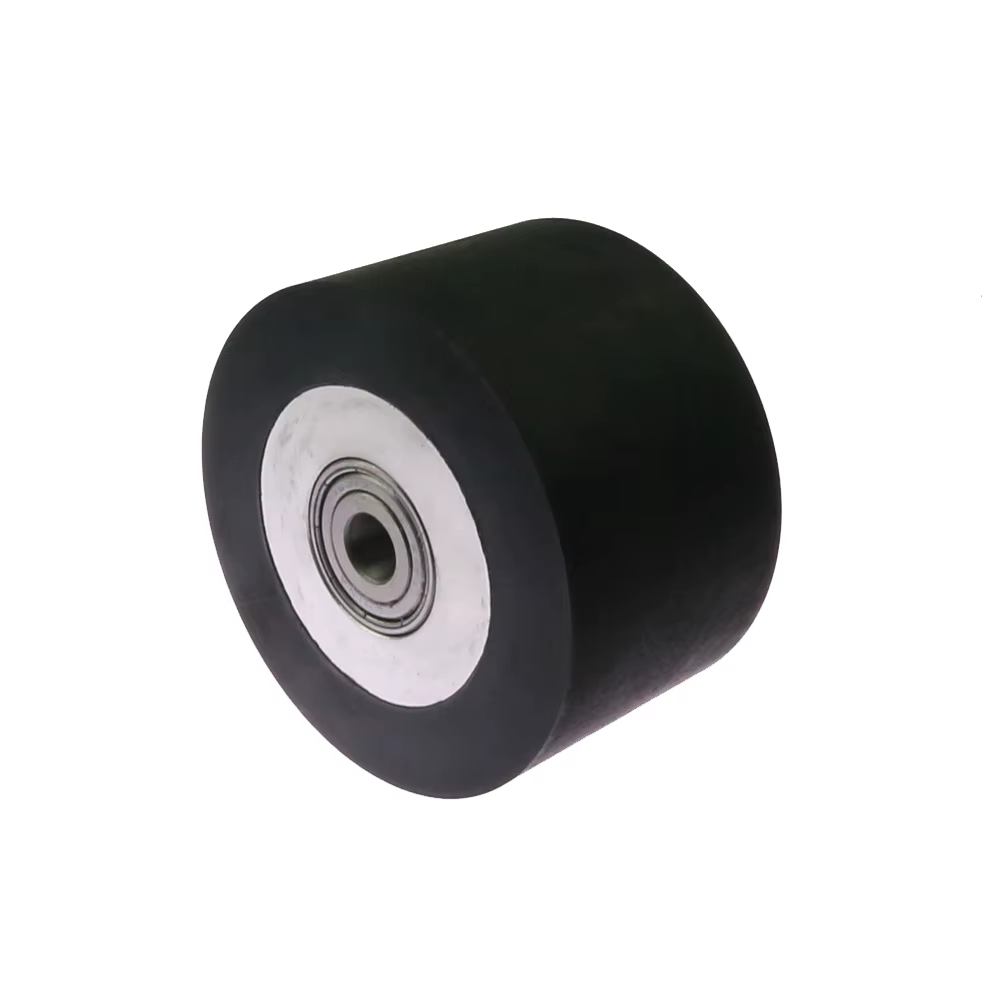 100*50mm/60mm/70mm Surface lisse rouleau en caoutchouc meuleuse à bande roue support tendeur