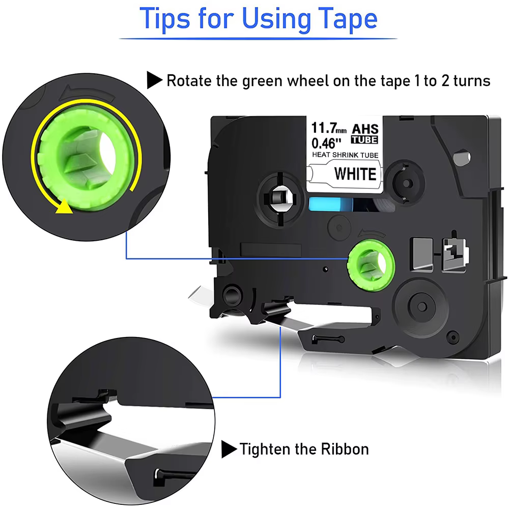 Compatible Brother Thermorétractable Tube Bande HSe-231 HSe-211 HSe-221 HSe-631 pour P-touch PT-E550W E300 E500 Execute Wcredible P900 P950W 7600