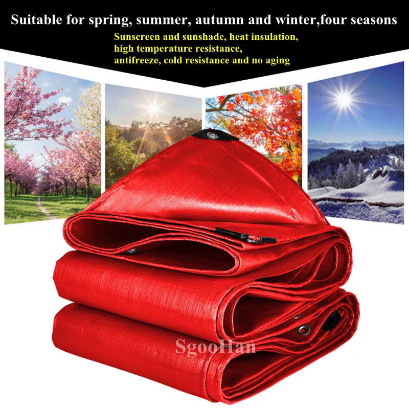 Bâche en PE rouge imperméable