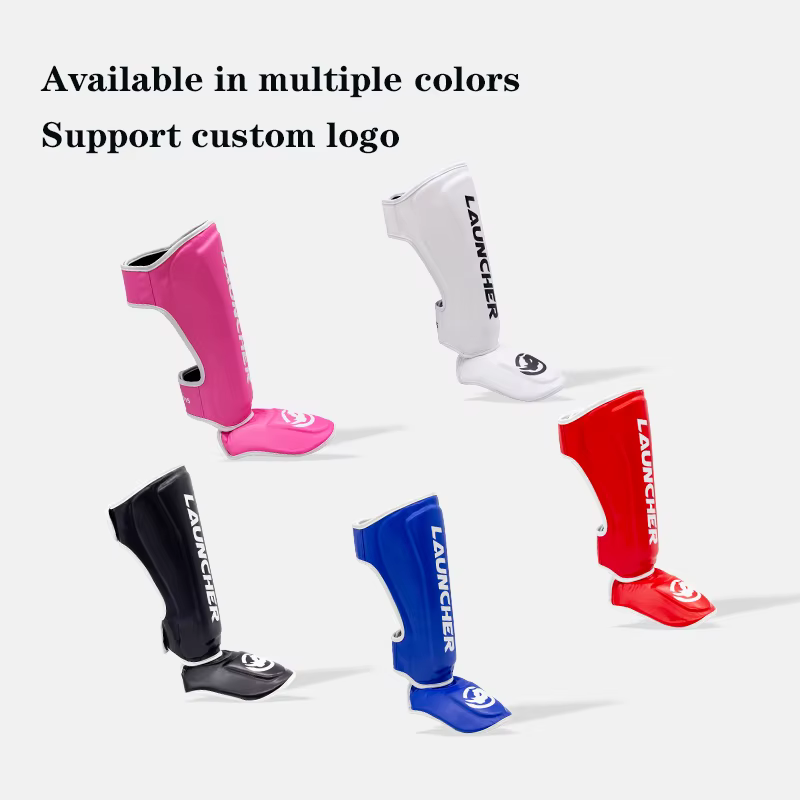 Leggings de protection en cuir PU pour la gastronomie thaïlandaise, protège-tibia, protection épaisse MMA, soutien de rinçage, logo personnalisé