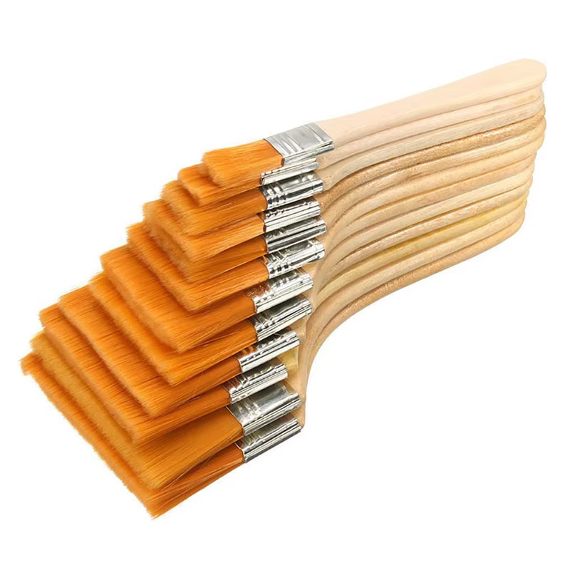 12 pcs/ensemble Haute qualité nylon Mao Banshua peinture à l'huile brosse artistes BARBECUE