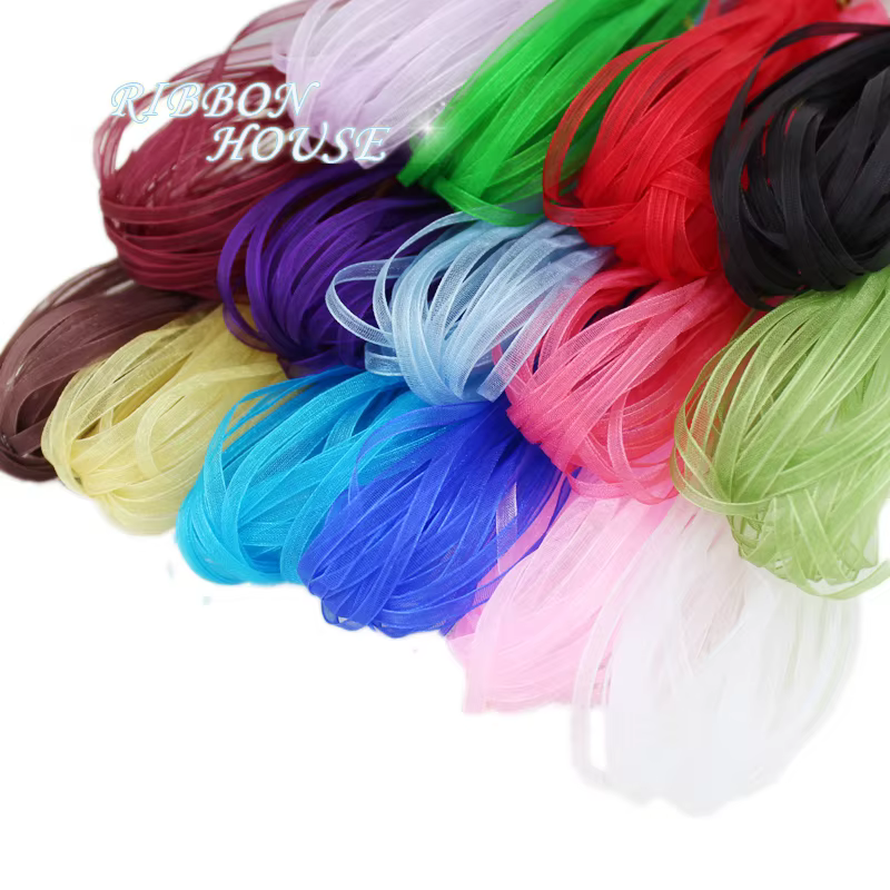 (40 mètres/lot) Rubans en organza de 3 mm