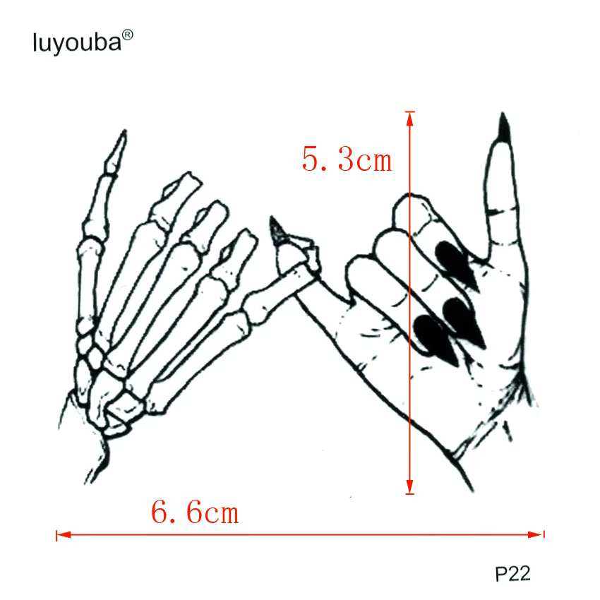 Autocollant de tatouage temporaire pour enfants, faux tatouage, accord sans fin, promesse