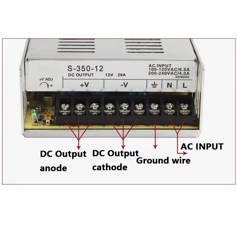 Alimentation de commutation 350W 5v 70a, alimentation Ac-dc à sortie unique pour bande Led, transformateur Ac 110V/220V à DC 5v, pilote led