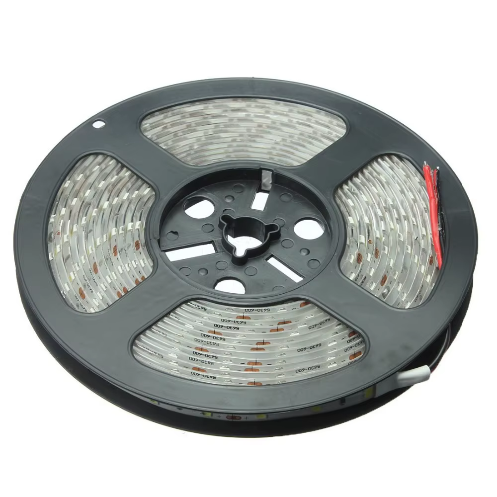 Bande lumineuse LED étanche, bande flexible, blanc naturel, blanc froid, blanc chaud, rouge, vert, bleu, 5630, 5730, 4000, 12V, 5m, 3000K, 6500K