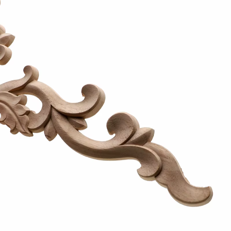 Bois sculpté coin Onlay Applique cadre porte décorer portes murales meubles décoratifs modernes 20X10CM Figurines