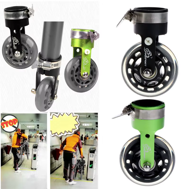 Roue à roulettes auxiliaire pliable pour vélo Portable, accessoires de cyclisme