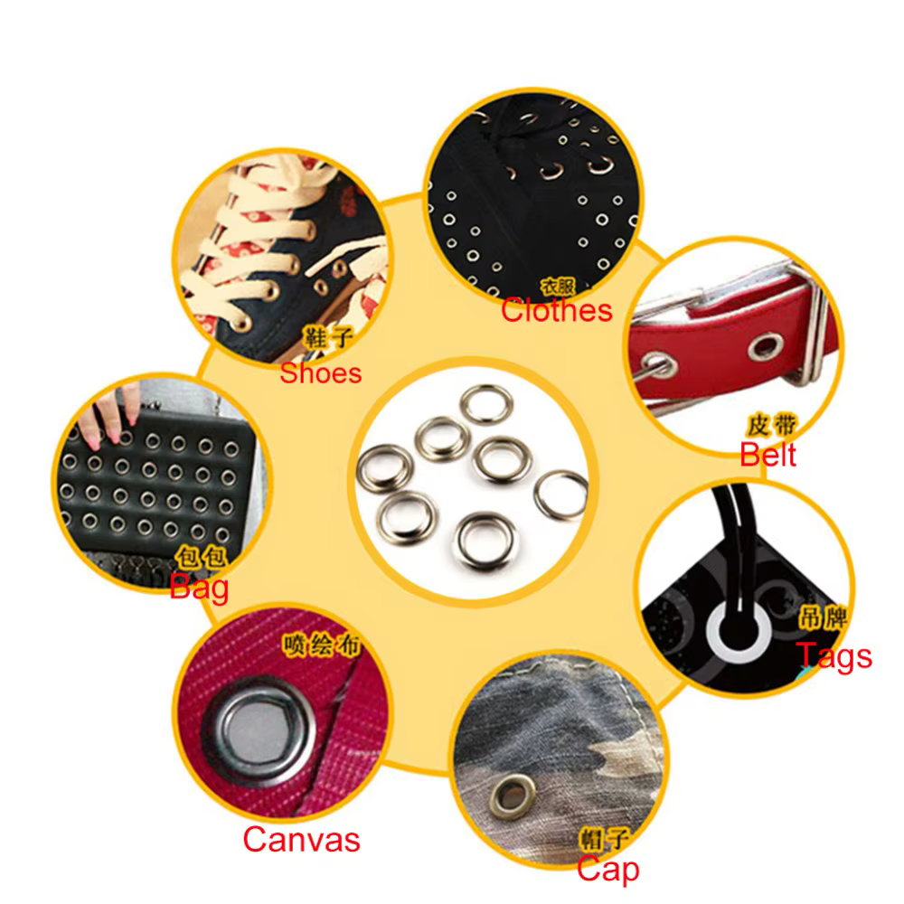 Oeillet métal œillets floraux pour Scrapbooking rideaux vêtements ceinture chaussures cuir couture bricolage artisanat accessoires 4.5mm 200 pièces