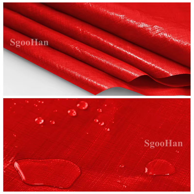 Bâche en PE rouge imperméable