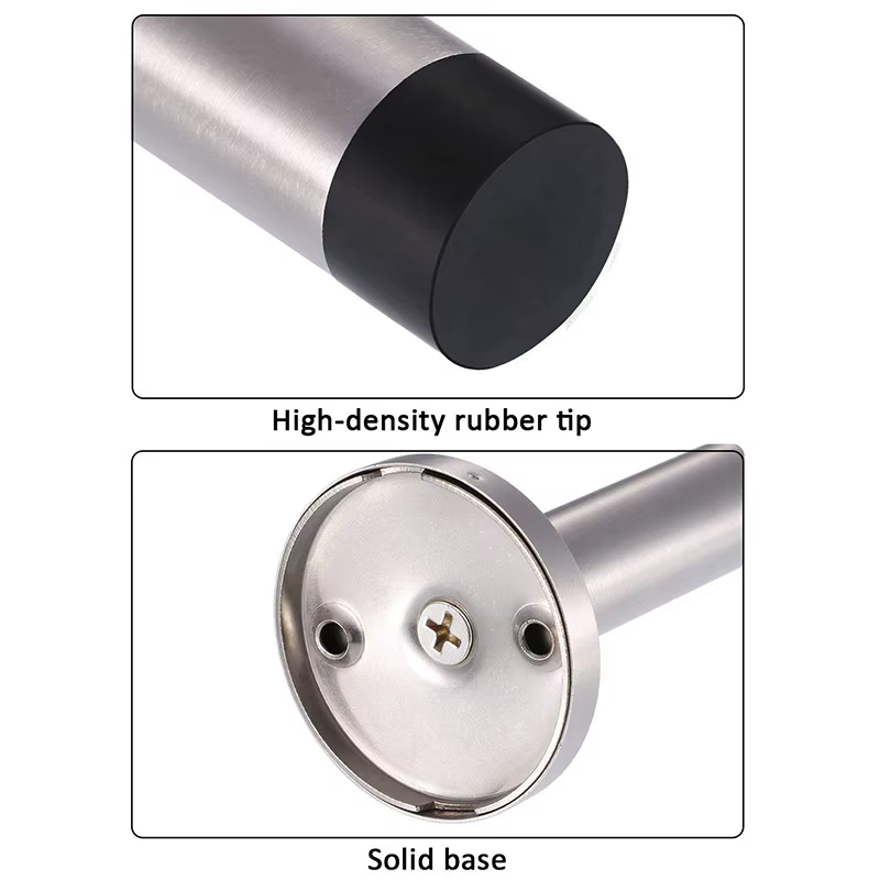 Butée de porte cylindrique en acier inoxydable 304 avec base large