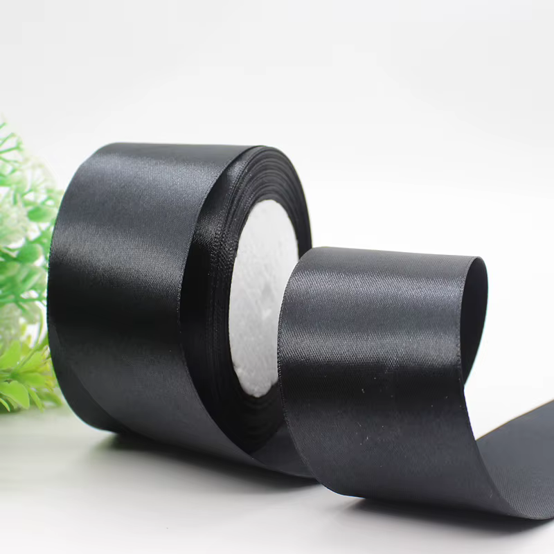 Rubans en Satin noir de 25Yards