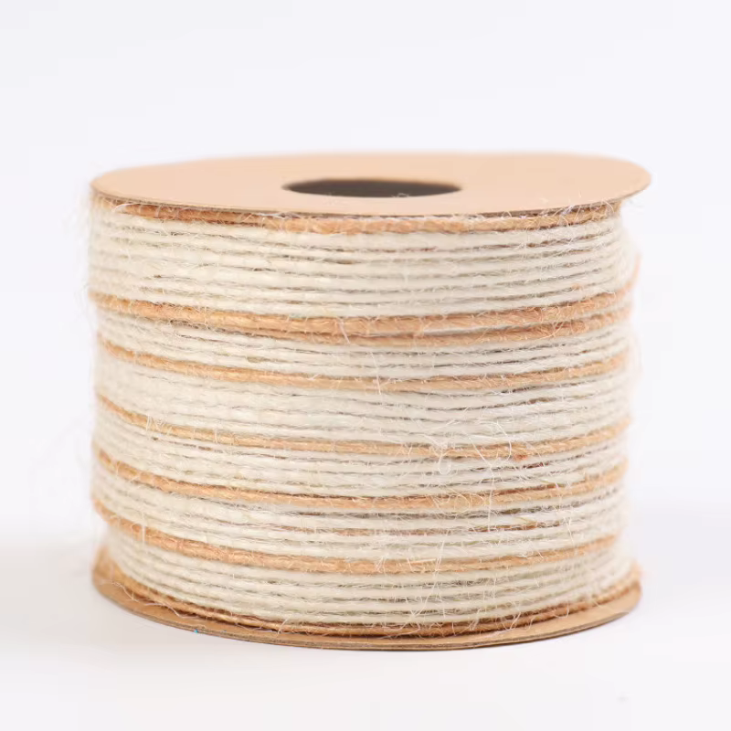Ruban en Toile de Jute Vintage Naturelle de 5 Mètres et 10mm