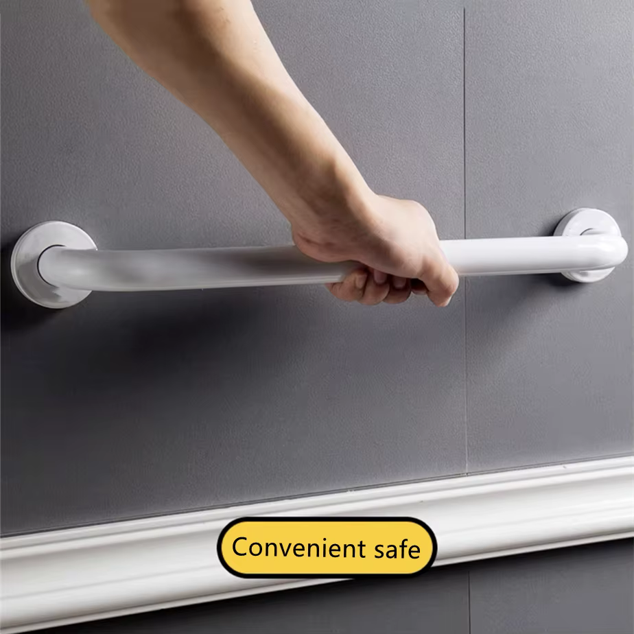 Barre d'appui antidérapante en aluminium noir/blanc pour salle de bain