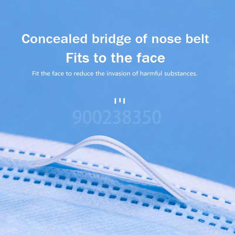 10-500 pcs Jetable Adultes Emballage individuel Masques Filtre Meltblown Non-tissé Masque facial bleu Respirant Masque de protection masque