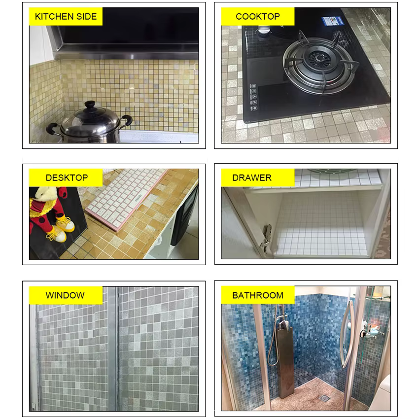 Autocollant mural imperméable pour salle de bain