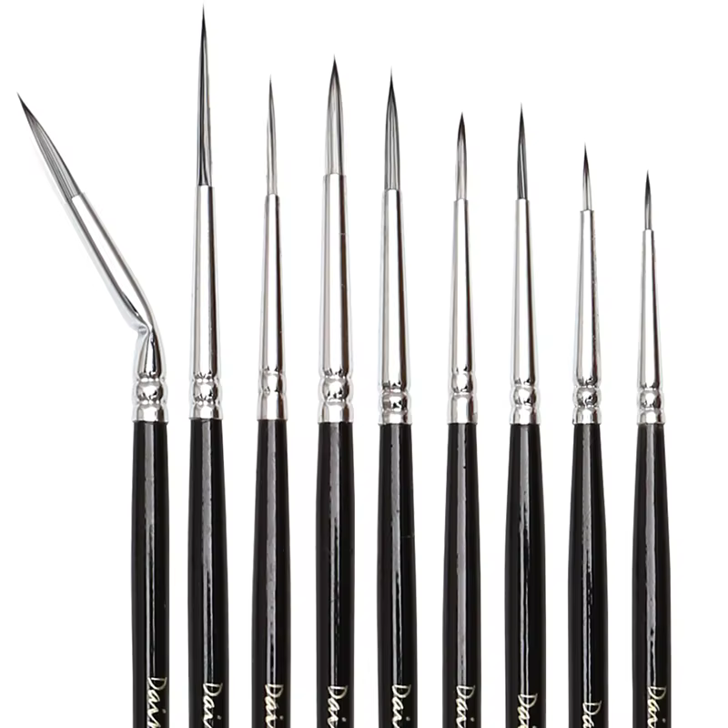 Dainayw Ensemble de pinceaux à peinture à détails fins – 9