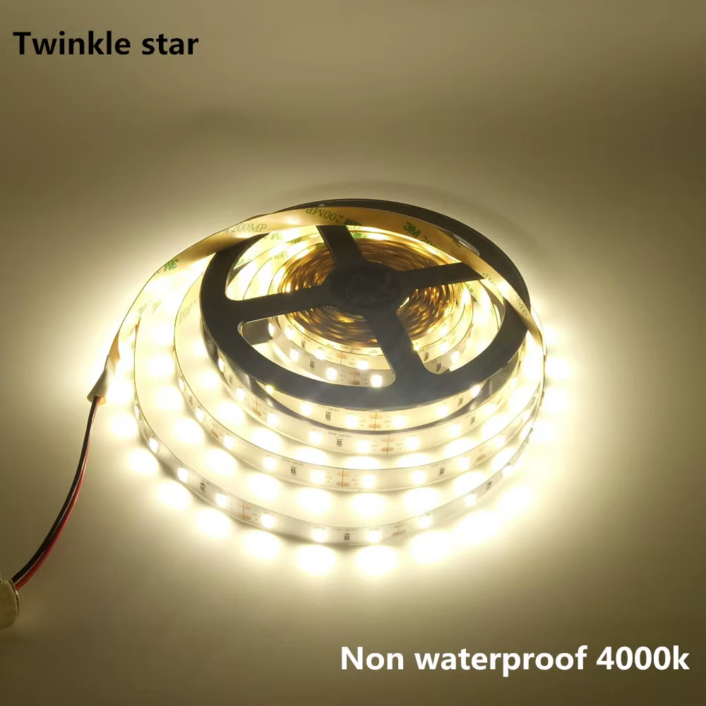 Bande lumineuse LED étanche, bande flexible, blanc naturel, blanc froid, blanc chaud, rouge, vert, bleu, 5630, 5730, 4000, 12V, 5m, 3000K, 6500K