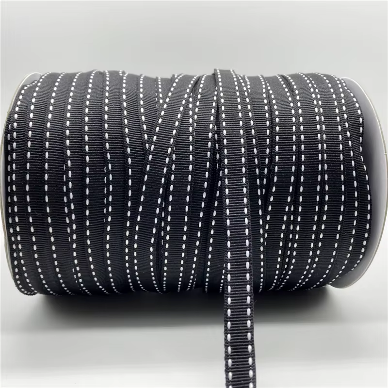 5ayrds/Lot 10mm blanc noir ruban gros grain pour mariage décoration de noël bricolage