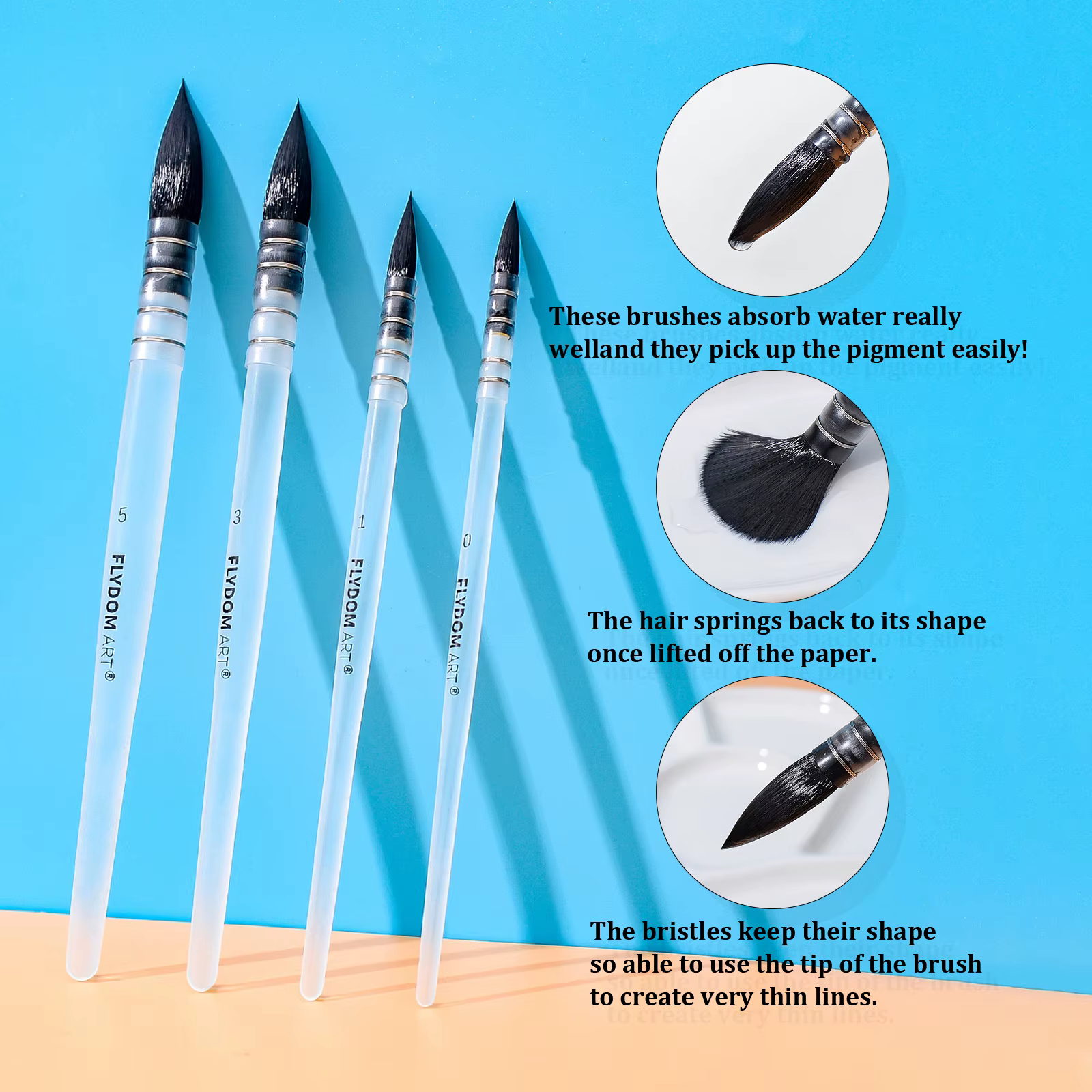 Ensemble de pinceaux d'aquarelle professionnels