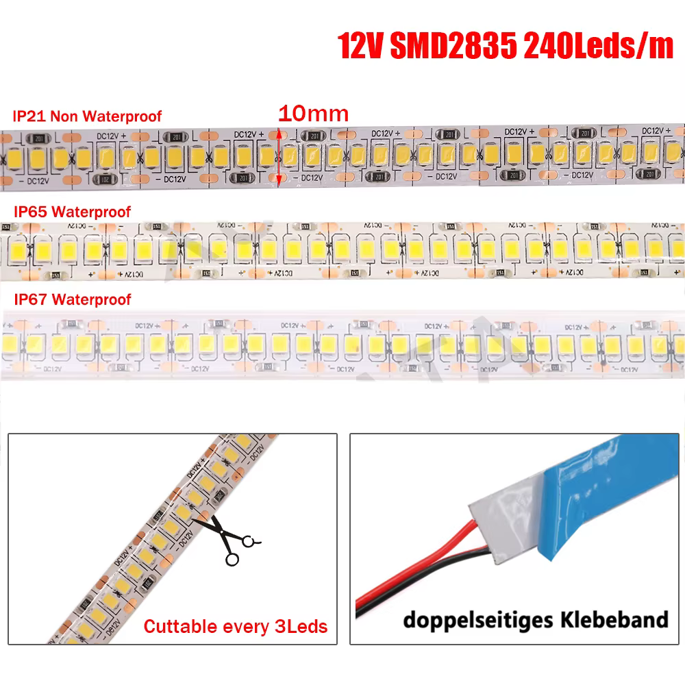 Bande LED SMD2835 12V 24V 5m 10m 15m 20m