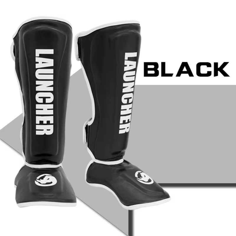Leggings de protection en cuir PU pour la gastronomie thaïlandaise, protège-tibia, protection épaisse MMA, soutien de rinçage, logo personnalisé