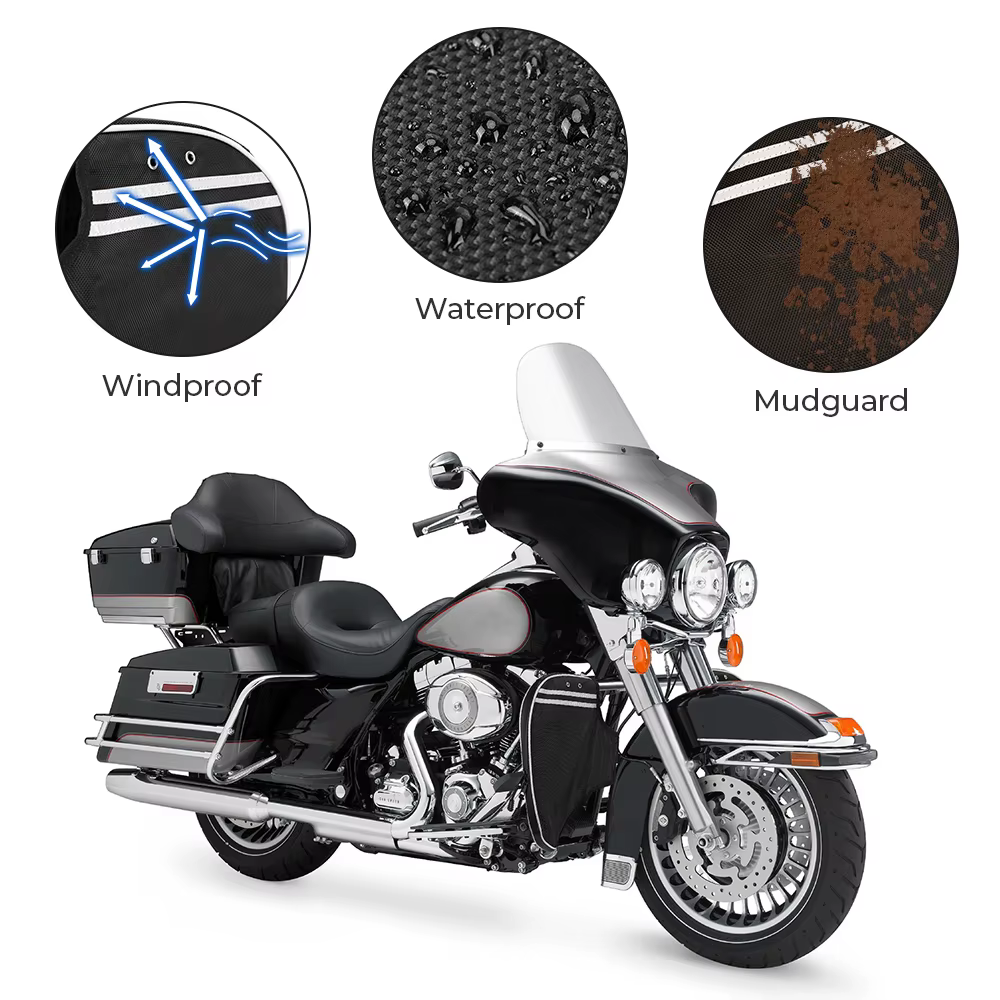 Jambières de Protection pour Street Glide, pour moto Road King Electra, sac de Protection, jambières de motocyclette, souples, 1980 – 2019