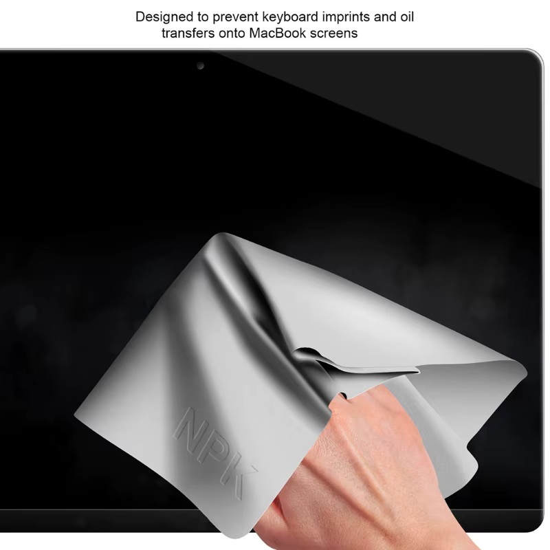 Couverture de Protection pour clavier d'écran empreinte, doublure en microfibre et chiffon de nettoyage, 13 pouces/15 pouces, Compatible avec MacBook Pro/Air