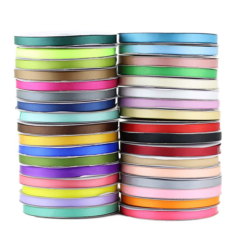 (100 Yards/Rouleau) Ruban gros-grain de 1/4 pouce (6 mm) en gros pour emballage cadeau
