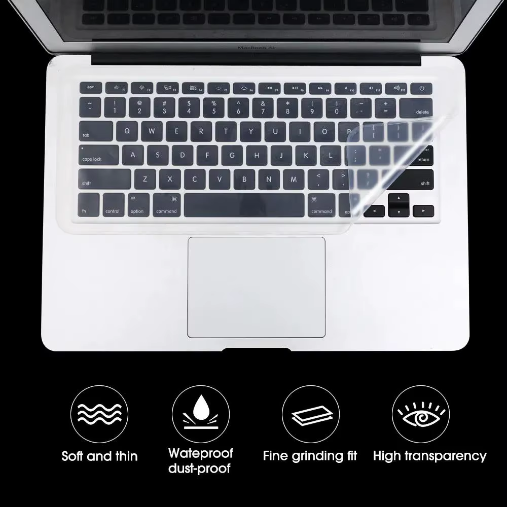 Housse de clavier universelle pour ordinateur portable 13 14 15 16 17 pouces, Anti-poussière, Film de protection transparent en Silicone souple