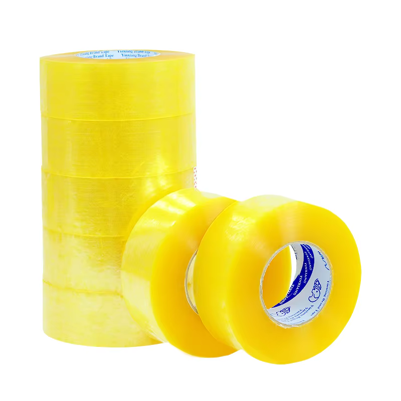 1 rouleau de ruban adhésif transparent jaune de 42 mm de largeur