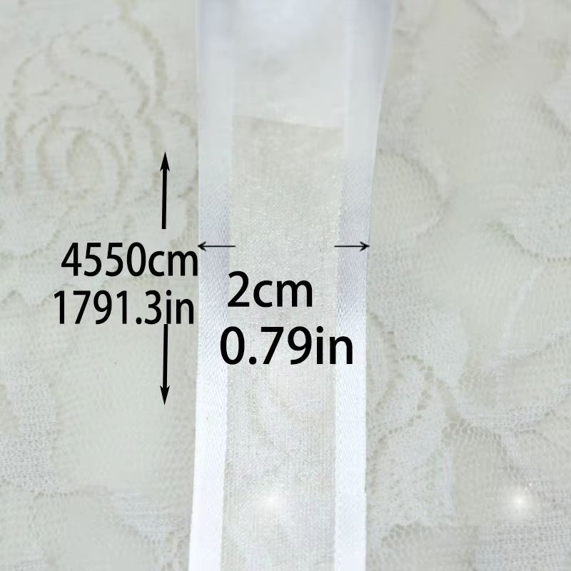 (50 yards/rouleau) ruban en Organza doux large côté vente en gros emballage cadeau rubans de décoration (20/25/40mm)